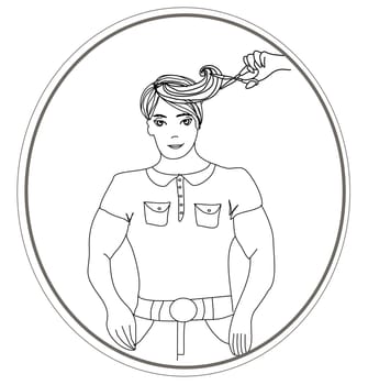hairdresser making haircut