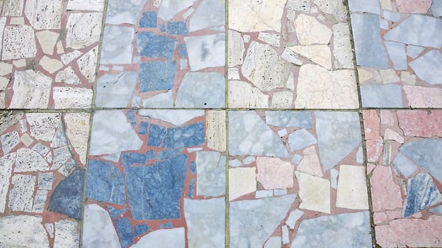 Outdoor  floor made of tiles