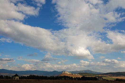 Landscape with Castle in Slovakia