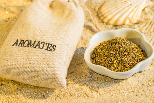 Herbs of Provence on the beach