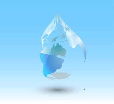 Global Drop Of Water Background