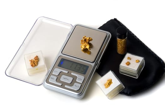 Weighing of gold