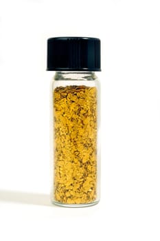 Vial Glitter Gold harvested in river