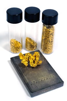 nuggets of gold and silver bullion