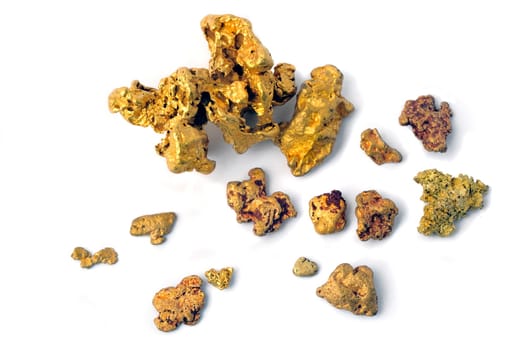gold nugget in the studio very close
