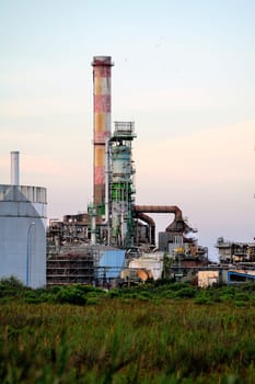 French oil refinery in Fos on sea beside Marseille.
