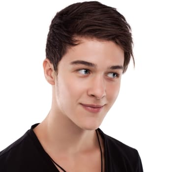 Portrait of a smiling young funny man
