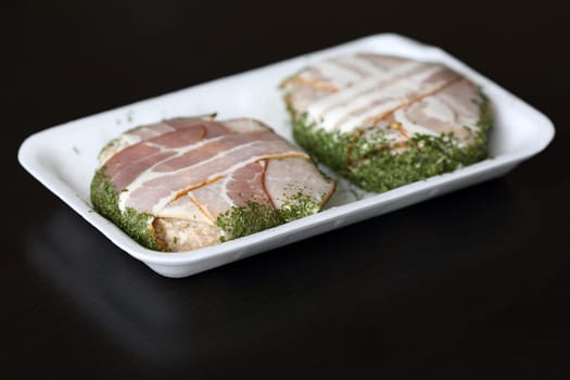 Details of a famous recipe of a savoyard speciality, pave savoyard.