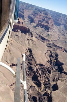 helicopter over the Grand Canyon