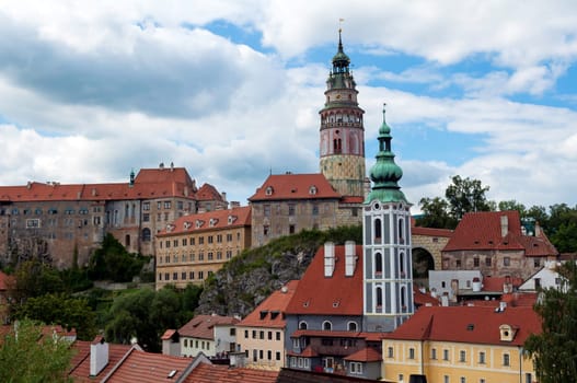 Medieval town of Cesky Krumlov, Czech Republic.