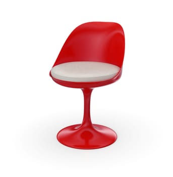 Retro Design Chair - Red White