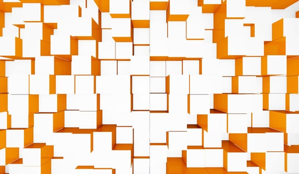 Background - Cube Mix White Orange