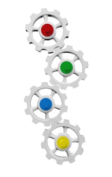 Colorful gear concept 3