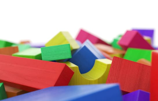 Building blocks made of wood - The colorful mixture 4