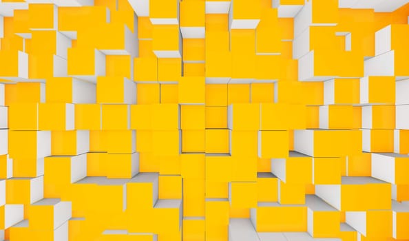 Background - Cube Mix Orange White
