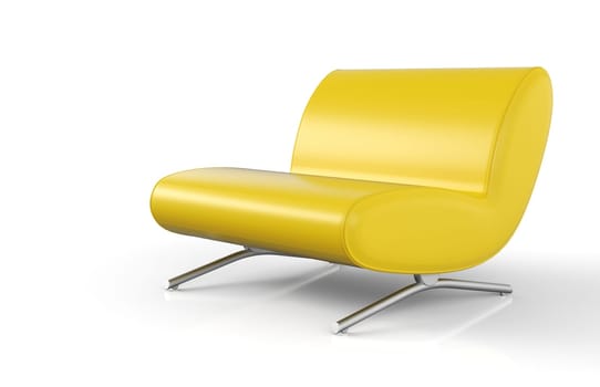 Ergonomic designer armchair yellow