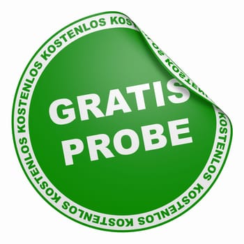 3D Sticker Green - Free Sample