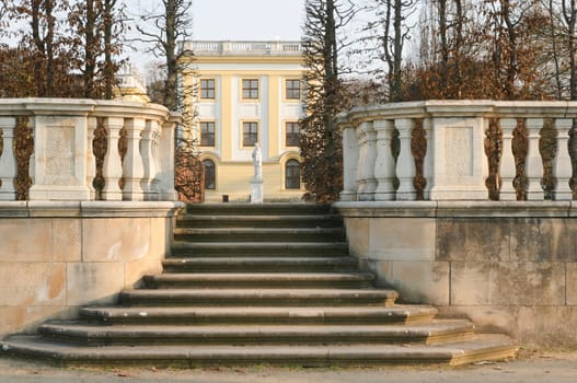 The orangery in Kassel was built below or about 400 m south of the former city palace near the western Fuldaufer under Landgrave Karl between 1703 and 1711. Since then it has formed the northern beginning of the Karlsaue.
