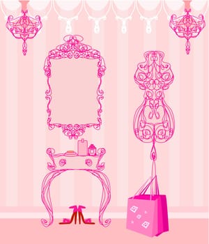elegant style dressing room