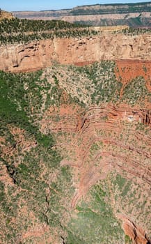 helicopter flight over the Grand Canyon National Park in Arizona in America