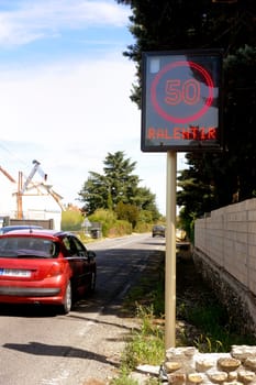 Speed control to inform the motorists their speed.