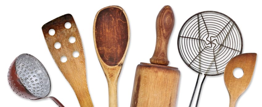 Collection of old kitchen utensils