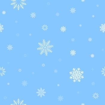 White snow and light blue background patern for texture on a winter theme