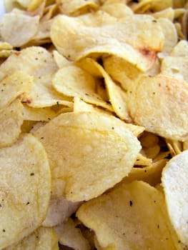 The potato chips for a vertical background