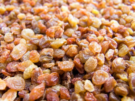 Agricultural background  a pile of beautiful raisin