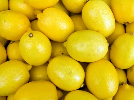 Agricultural background  a pile of beautiful lemons