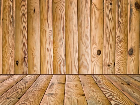 The abstract background, wooden floor and wall
