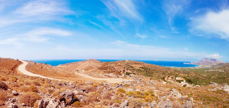 Panoramic view of a Cretan landscape, Greece