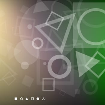 The modern abstract background of white geometrical shapes
