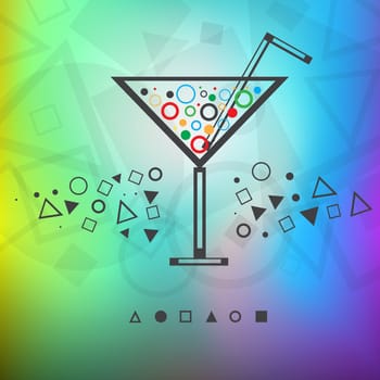 The modern abstract color background of dark geometrical drink shape