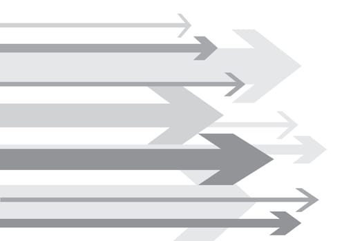 Simple arrows on a white background
