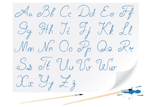 Hand-written font for creation congratulatory inscriptions