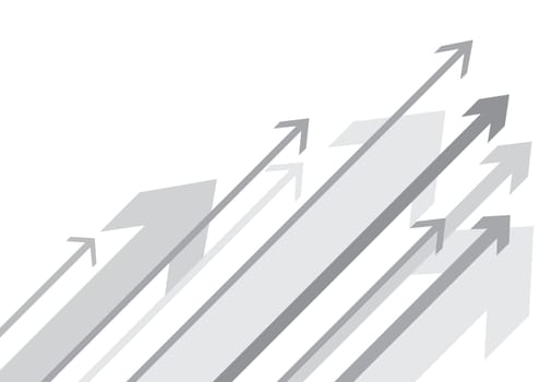 Simple arrows on a white background