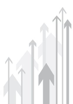 Simple up arrows on a white background