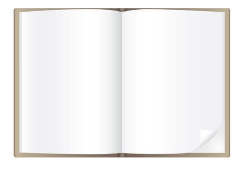 Simple book isolated on the white background