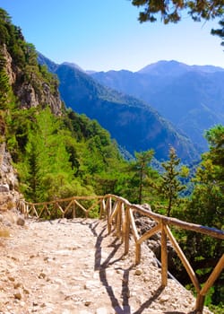 The Samariá Gorge is a National Park of Greece on the island of Crete - a major tourist attraction of the island - and a World's Biosphere Reserve.