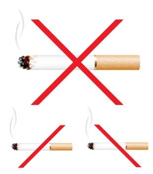 No smoking icon isolated on the white background