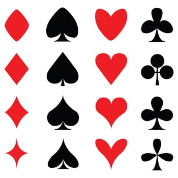Colours for playing cards poker
