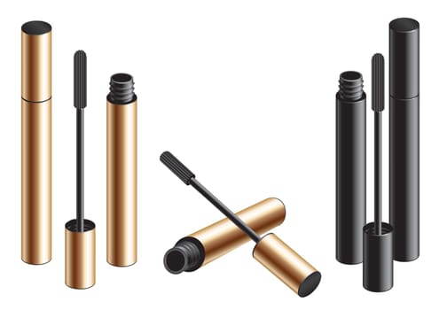 Vector mascara isolated on the white background