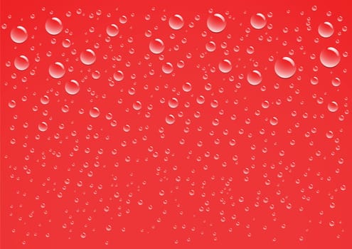 Red drops fall background