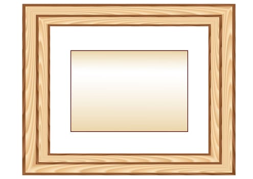 Wood framework isolated in the white background