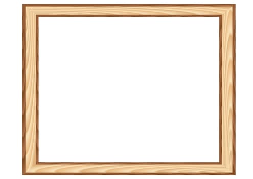 Wood framework isolated in the white background
