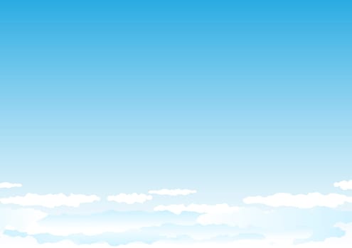Beautiful simple clouds on the blue sky