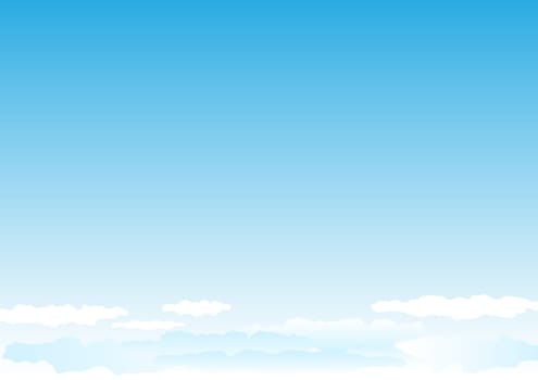 Beautiful simple clouds on the blue sky