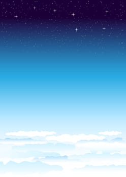 The big dipper. Heavenly atmosphere smoothly passing in space.