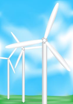 The electric wind-turbine generate pure energy